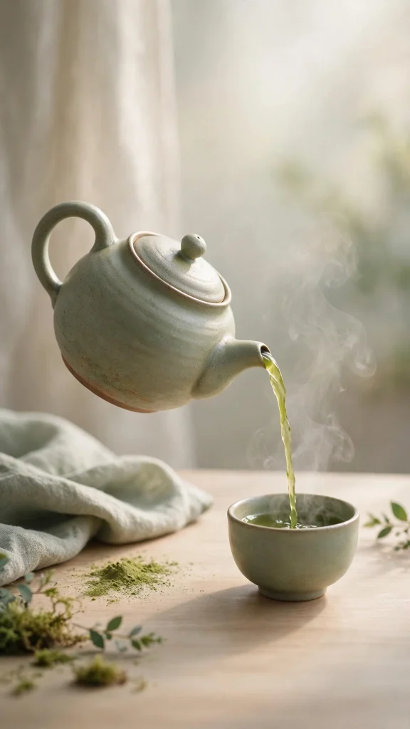 Matcha Aesthetic: 12 Calm Green Tea Wallpaper Ideas 10 Matcha aesthetic teapot wallpaper