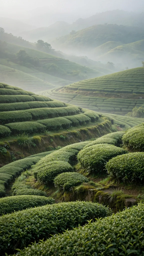 Matcha Aesthetic: 12 Calm Green Tea Wallpaper Ideas 2 Matcha aesthetic tea fields wallpaper