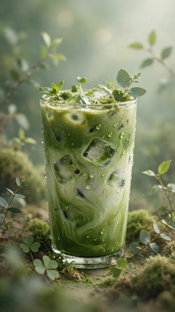 Matcha Aesthetic: 12 Calm Green Tea Wallpaper Ideas 4 Matcha aesthetic iced matcha wallpaper