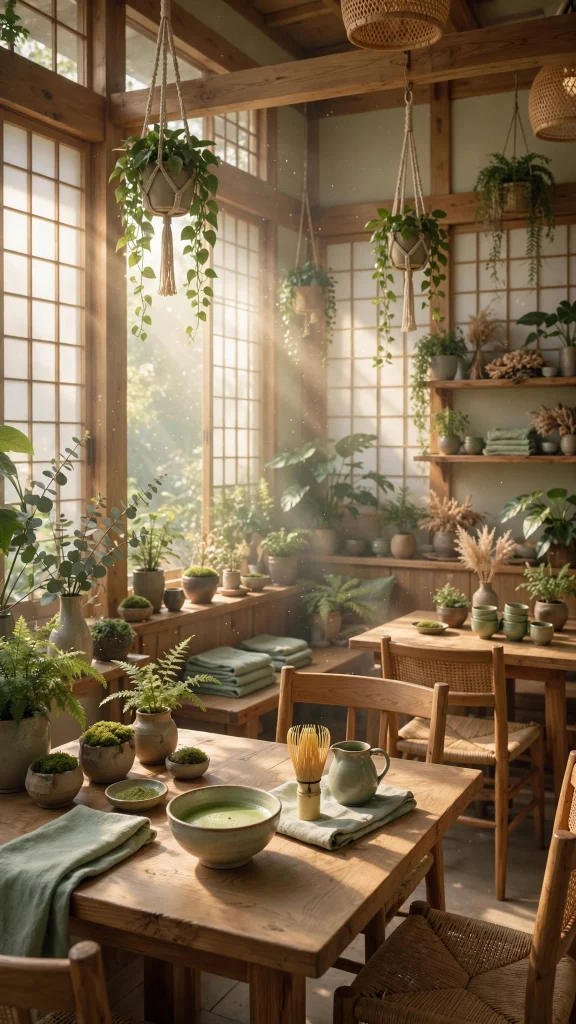 Matcha Aesthetic: 12 Calm Green Tea Wallpaper Ideas 5 Matcha aesthetic cafe wallpaper
