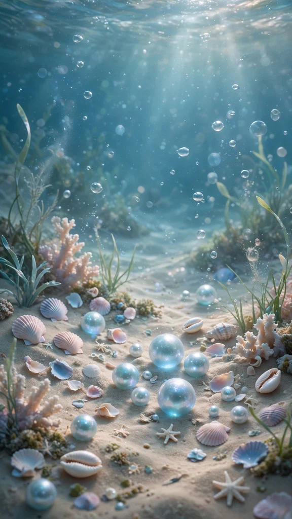 Mermaid Aesthetic: 12 Dreamy Underwater Wallpaper Ideas 4 Mermaid aesthetic pearls seashells wallpaper