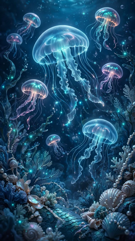 Mermaid Aesthetic: 12 Dreamy Underwater Wallpaper Ideas 5 Mermaid aesthetic jellyfish wallpaper