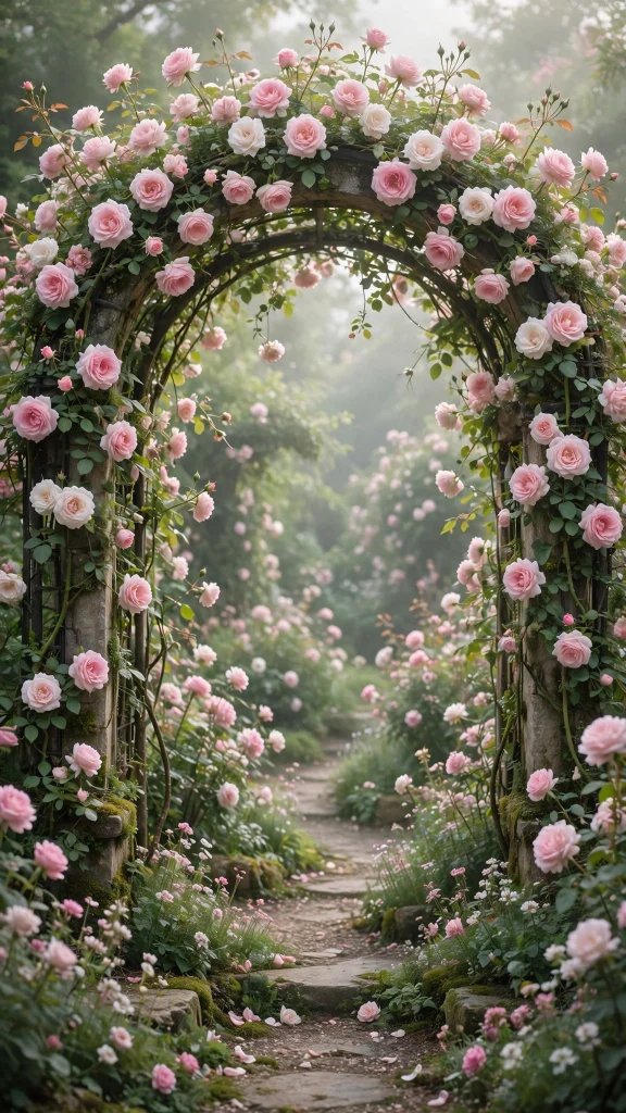 Rose Aesthetic: 12 Romantic Rose Wallpaper Ideas 4 Rose aesthetic garden archway wallpaper