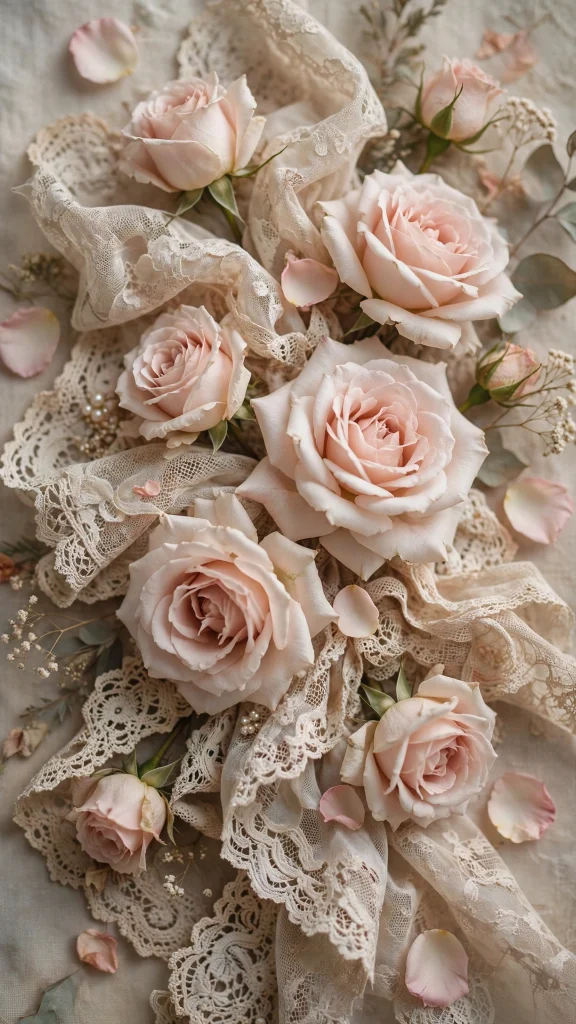 Rose Aesthetic: 12 Romantic Rose Wallpaper Ideas 6 Rose aesthetic vintage lace wallpaper
