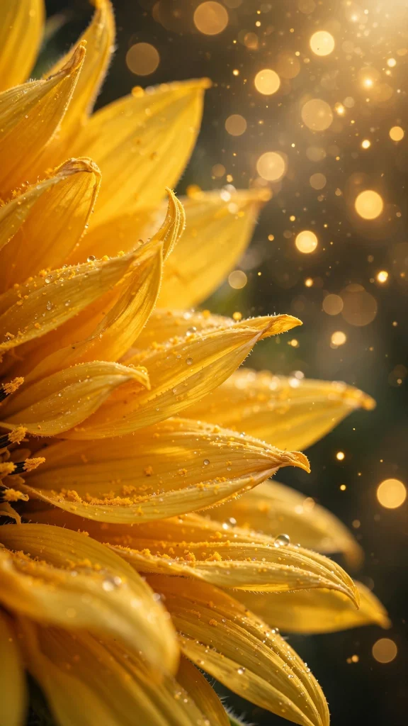 Sunflower Aesthetic: 12 Bright Sunflower Wallpaper Ideas 8 Sunflower aesthetic petal bokeh wallpaper