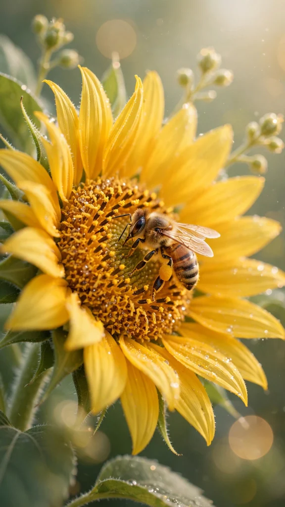 Sunflower Aesthetic: 12 Bright Sunflower Wallpaper Ideas 11 Sunflower aesthetic honeybee wallpaper