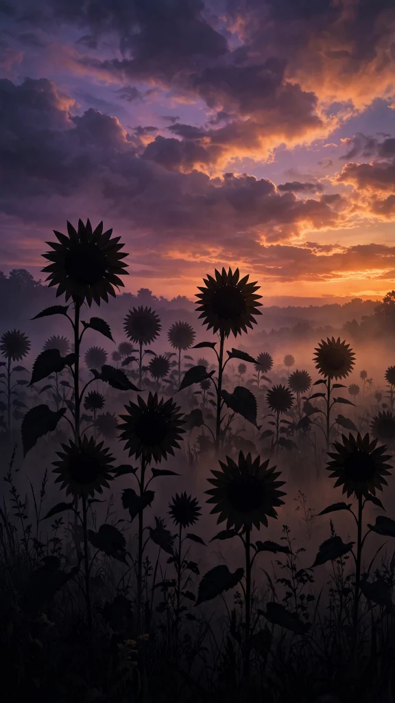 Sunflower Aesthetic: 12 Bright Sunflower Wallpaper Ideas 12 Sunflower aesthetic dusk silhouette wallpaper