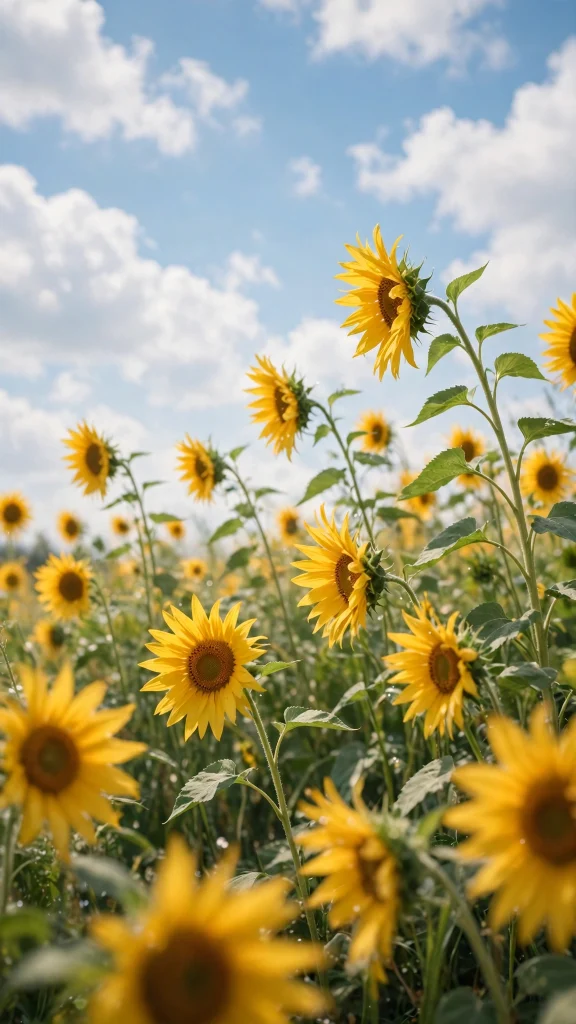 Sunflower Aesthetic: 12 Bright Sunflower Wallpaper Ideas 4 Sunflower aesthetic blue sky wallpaper