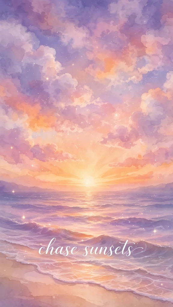 Wallpaper Aesthetic Sunset: Warm, Dreamy Sunset Background Ideas for a Cozy Screen 1 Sunset Aesthetic beach wallpaper