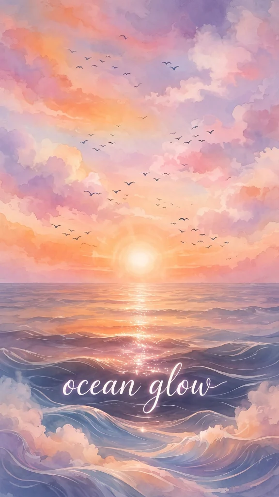 Wallpaper Aesthetic Sunset: Warm, Dreamy Sunset Background Ideas for a Cozy Screen 7 Sunset ocean wallpaper