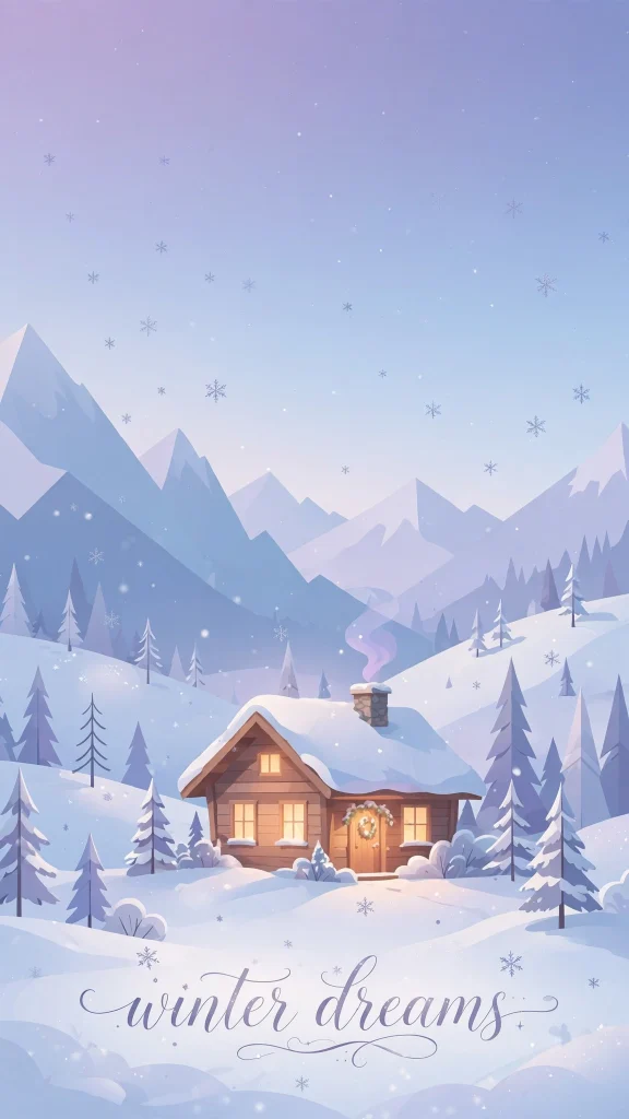 Wallpaper Aesthetic Winter: Snowy & Dreamy Winter Background Ideas 2 Winter Aesthetic cabin wallpaper