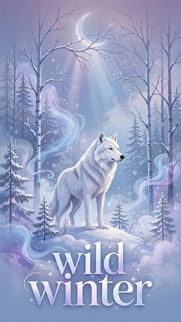 Wallpaper Aesthetic Winter: Snowy & Dreamy Winter Background Ideas 7 Winter Aesthetic wolf wallpaper