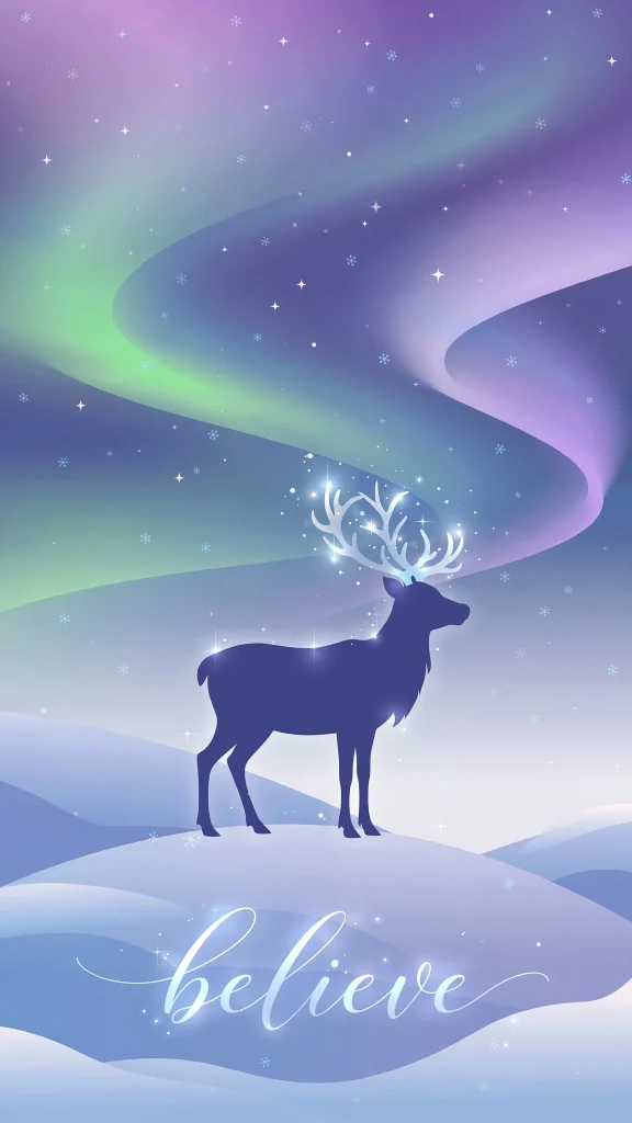 Wallpaper Aesthetic Winter: Snowy & Dreamy Winter Background Ideas 10 Winter Aesthetic reindeer wallpaper