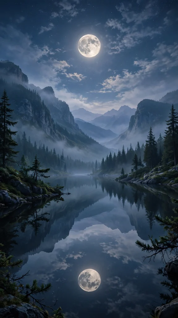 Moon Aesthetic: 12 Dreamy Moon Wallpaper Ideas 10 Moon Aesthetic moon lake reflection wallpaper