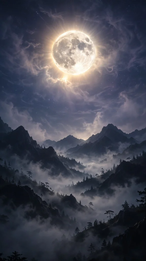 Moon Aesthetic: 12 Dreamy Moon Wallpaper Ideas 5 Moon Aesthetic moon mountains wallpaper