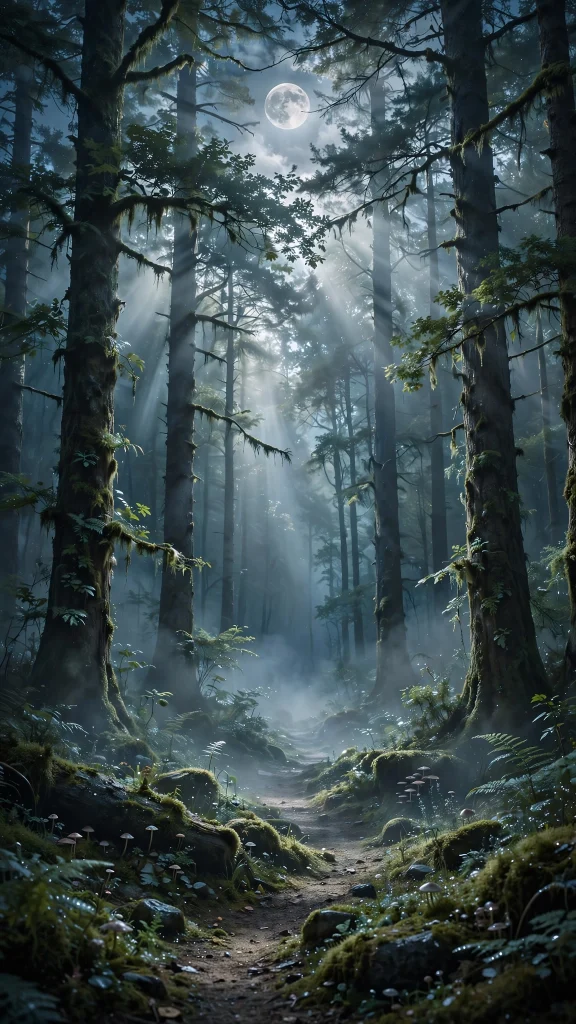 Moon Aesthetic: 12 Dreamy Moon Wallpaper Ideas 6 Moon Aesthetic moonlit forest wallpaper
