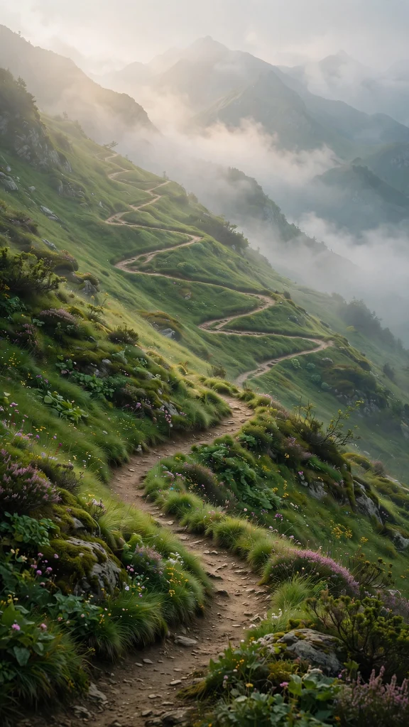 Mountain Aesthetic hiking trail wallpaper