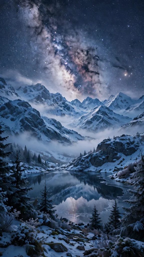 Mountain Aesthetic starry night mountains wallpaper