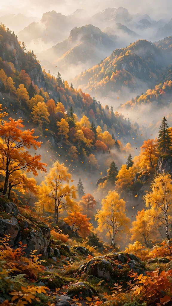 Mountain Aesthetic autumn mountains wallpaper
