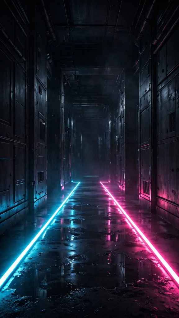 Neon Aesthetic: 12 Glowing Neon Wallpaper Ideas 10 Neon aesthetic hallway wallpaper