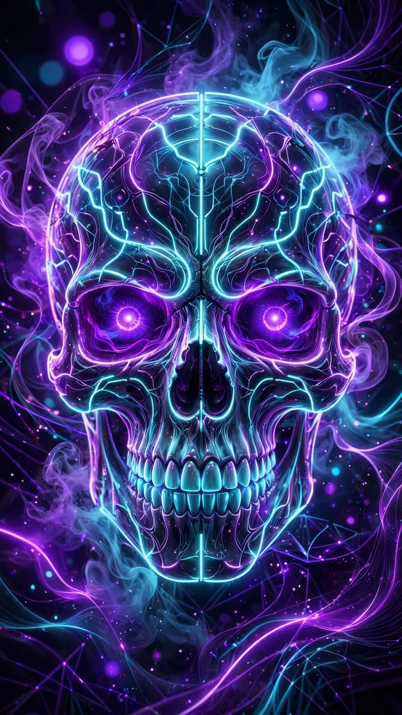 Neon Aesthetic: 12 Glowing Neon Wallpaper Ideas 11 Neon aesthetic skull wallpaper