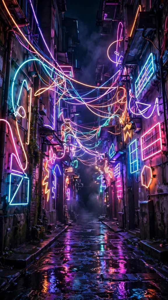 Neon Aesthetic: 12 Glowing Neon Wallpaper Ideas 6 Neon aesthetic alley wallpaper