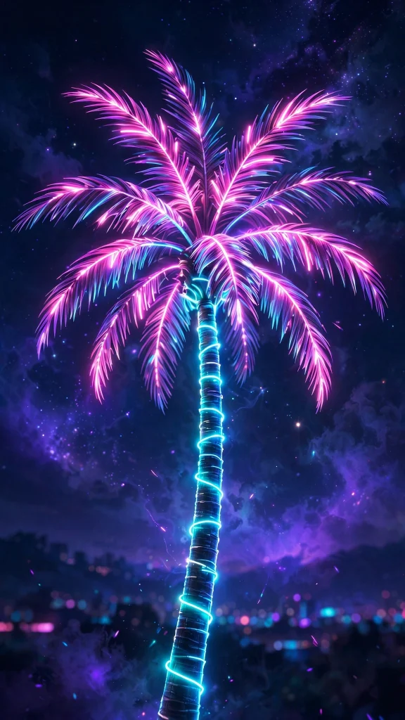 Neon Aesthetic: 12 Glowing Neon Wallpaper Ideas 9 Neon aesthetic palm tree wallpaper