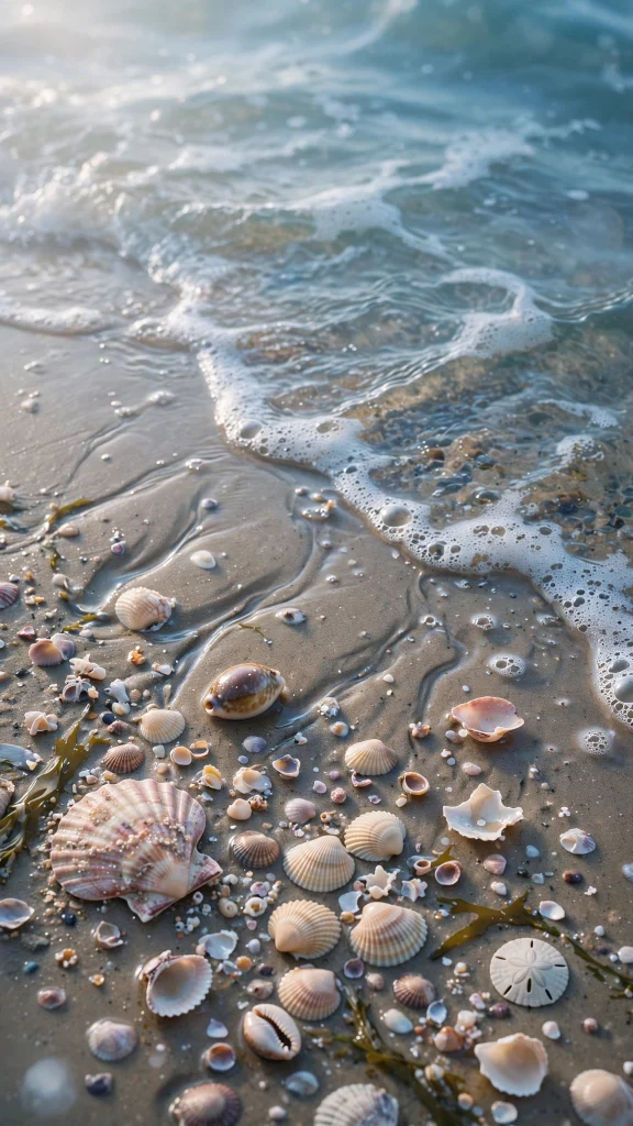Ocean Aesthetic: 12 Dreamy Ocean Wallpaper Ideas for a Calm Screen 11 Ocean Aesthetic seashells wallpaper
