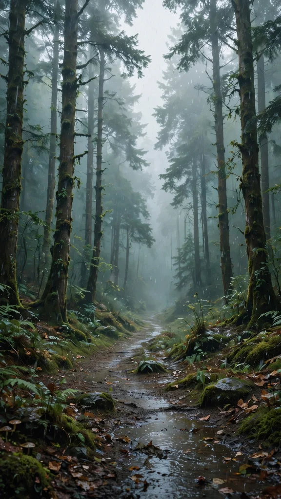 Rain Aesthetic: 12 Cozy Rainy Day Wallpaper Ideas 10 Rain aesthetic forest wallpaper