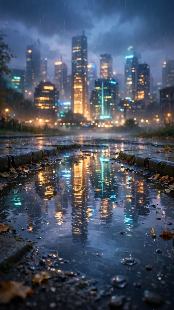 Rain Aesthetic: 12 Cozy Rainy Day Wallpaper Ideas 11 Rain aesthetic puddle wallpaper