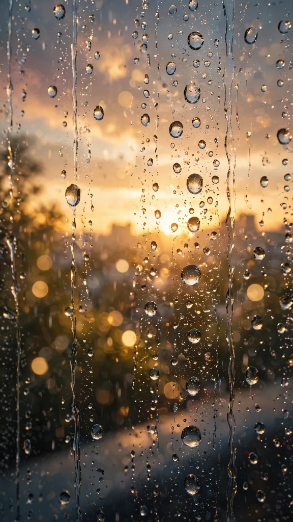 Rain Aesthetic: 12 Cozy Rainy Day Wallpaper Ideas 5 Rain aesthetic sunset wallpaper