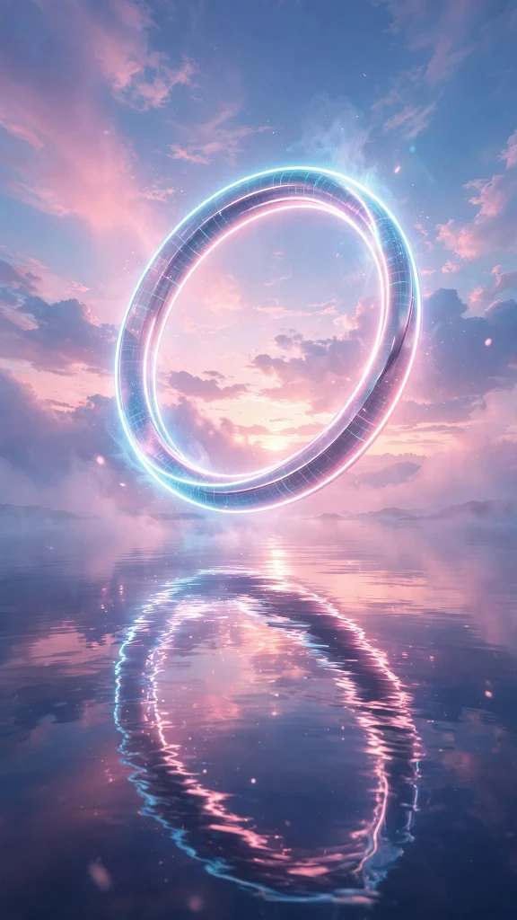 Vaporwave Aesthetic: 12 Retro-Futuristic Wallpaper Ideas 11 Vaporwave aesthetic glowing torus over digital ocean wallpaper