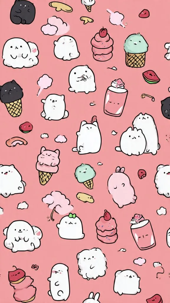 an attractive image of cute kawaii pattern wallpap