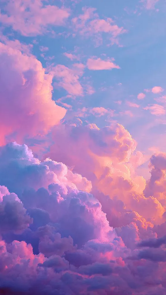 πΈ Wallpaper Aesthetic Cute Ideas That Make Your Screen Feel Soft & Adorable 2 dreamy cotton candy sky wallpaper