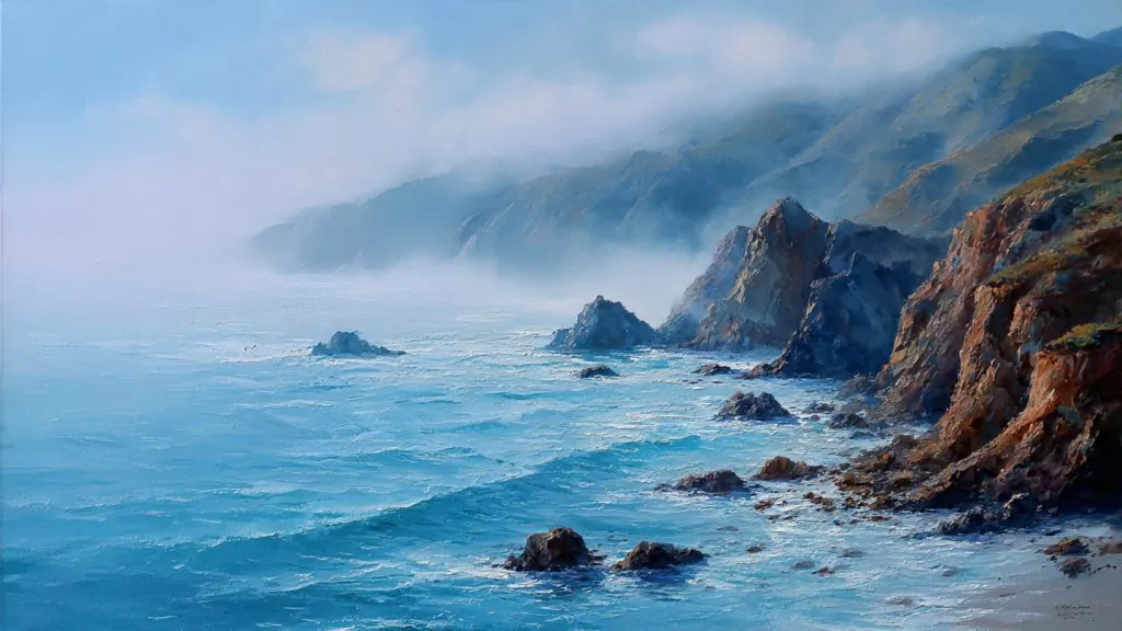 dreamy ocean fog view