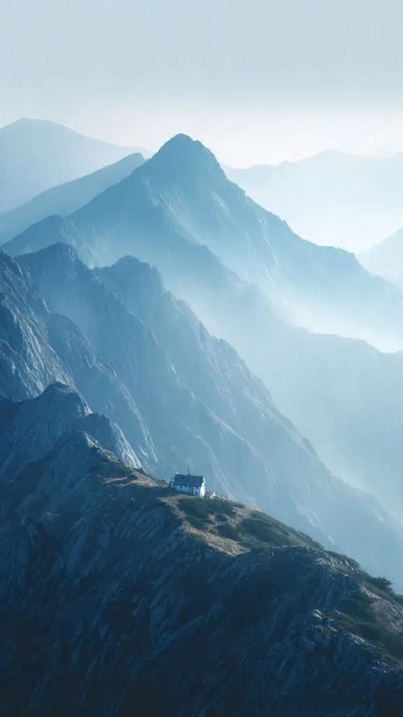 mountain fog landscape wallpaper
