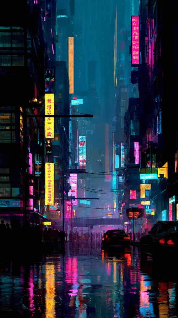neon cyberpunk city wallpaper