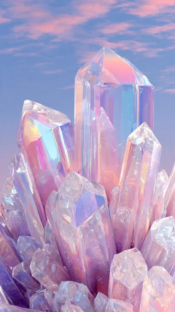 pastel crystal glow wallpaper