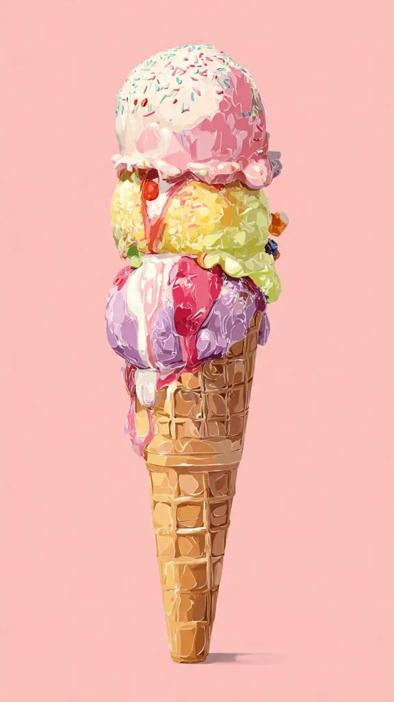 pastel ice cream pop art wallpaper