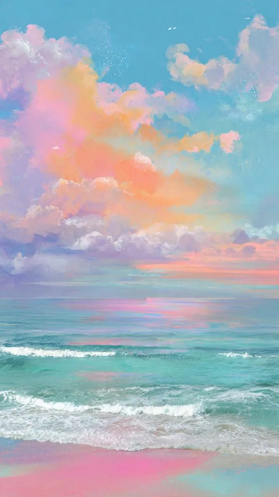 pastel ocean breeze wallpaper