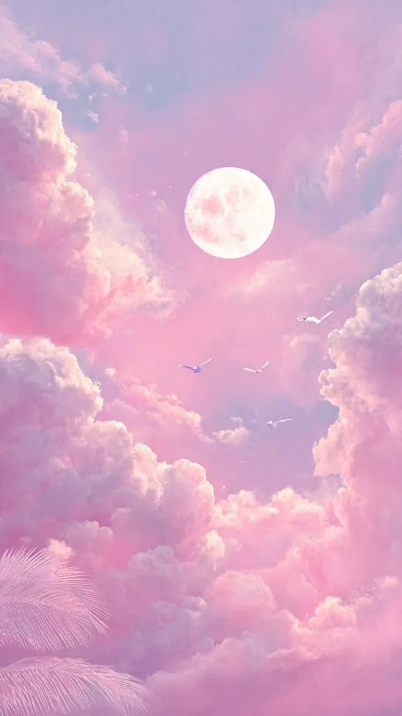 π Aesthetic Pink Pastel Wallpaper Ideas That Make Your Screen Feel Soft & Dreamy 10 pink pastel moon dream wallpaper