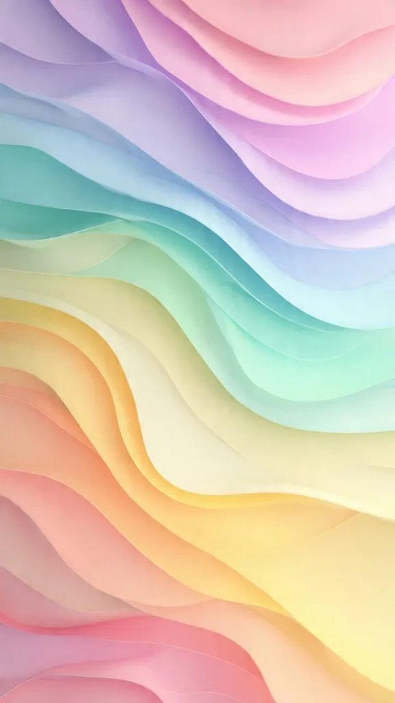 πΈ Wallpaper Aesthetic Cute Ideas That Make Your Screen Feel Soft & Adorable 7 rainbow pastel soft waves wallpaper