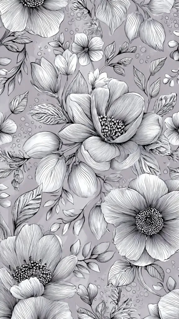 πΈ Wallpaper Aesthetic Cute Ideas That Make Your Screen Feel Soft & Adorable 4 soft floral doodle wallpaper