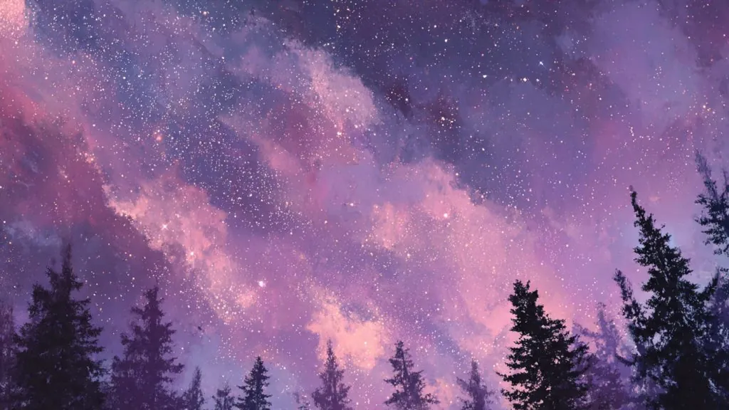 soft galaxy purple mist