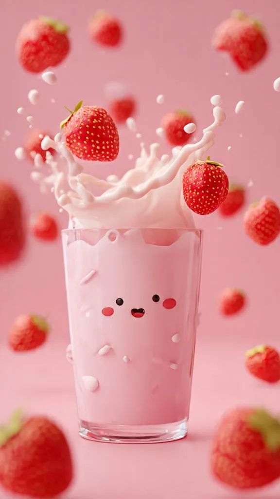 πΈ Wallpaper Aesthetic Cute Ideas That Make Your Screen Feel Soft & Adorable 9 strawberry milk cute wallpaper