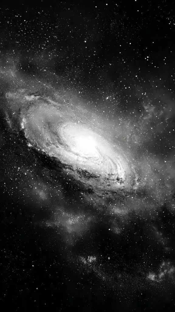 white galaxy minimal wallpaper