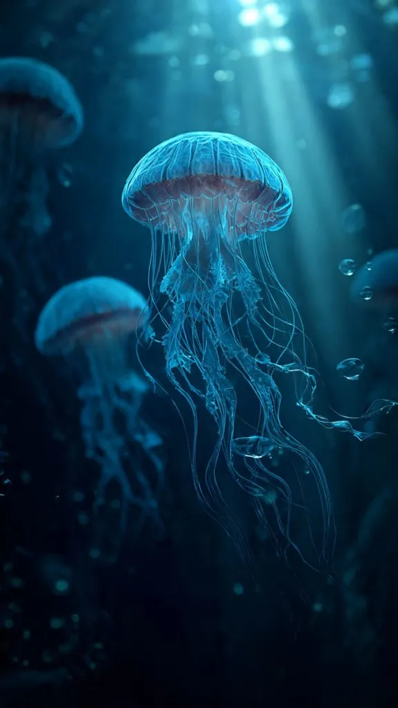 Wallpaper Aesthetic Dark Blue: Dreamy, Moody & Elegant Background Ideas 9 deep ocean glow wallpaper