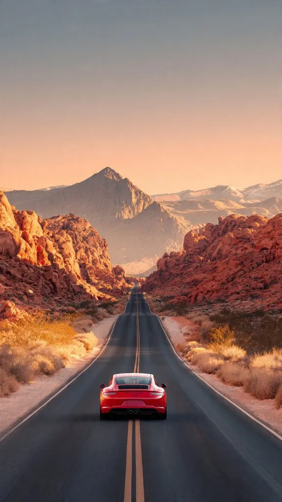 desert highway car wallpaper