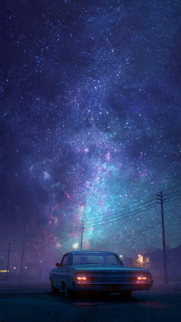 galaxy drive car wallpaper