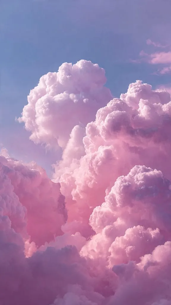 Wallpaper Aesthetic iPhone Pink: Dreamy & Cute Pink Background Ideas for Your Lock Screen 1 pastel pink cloud sky wallpaper